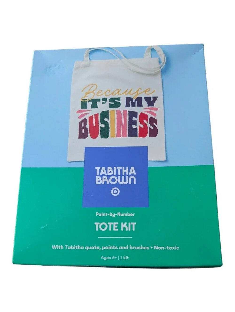 Tabitha Brown X Target Paint By Number DIY Because It's My Business Tote Bag Kit